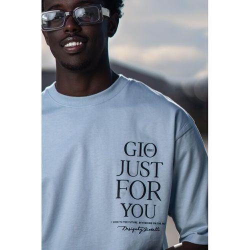 Bisiklet Yaka %100 Pamuklu Baskılı Oversize (Geniş Model) T-shirt