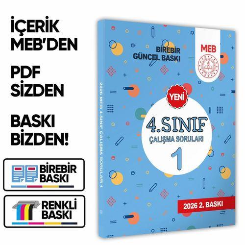 2026 MEB İlkokul 4 Sınıf Çalışma Soruları 1 Tüm Dersler Kazanım Pekiştirme Kitabı BASKI ÜCRETİ