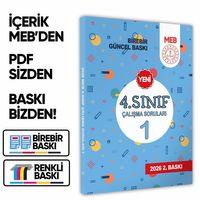 2026 MEB İlkokul 4 Sınıf Çalışma Soruları 1 Tüm Dersler Kazanım Pekiştirme Kitabı BASKI ÜCRETİ