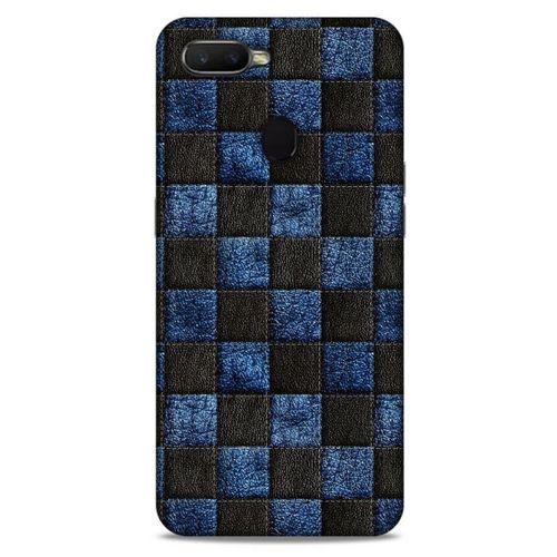 Oppo Ax7 Kılıf Patchwork (9) Kılıf Siyah Mavi