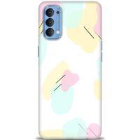 Oppo Reno 4 Kılıf HD Baskılı Kılıf - Renkler Çubuklar + Tam Ekran Koruyucu