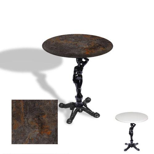 Dockers Çipa 1003 Döküm Ayak Yuvarlak Masa Çap 60cm - (Werzalit, Wermodin ve Allzalit Tabla) - Metalic Oxid 3