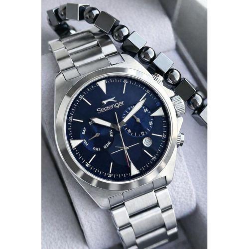 Slazenger Çelik Kordon İç Fonksiyonları Aktif 10 Atm+Bileklik Hediyeli Erkek Kol Saati VS.BLKT.0802