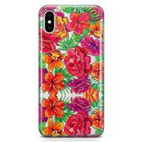 Apple iPhone XS Kılıf Yeşil Bahar Arka Kapak Koruma Desenli Full Koruyucu