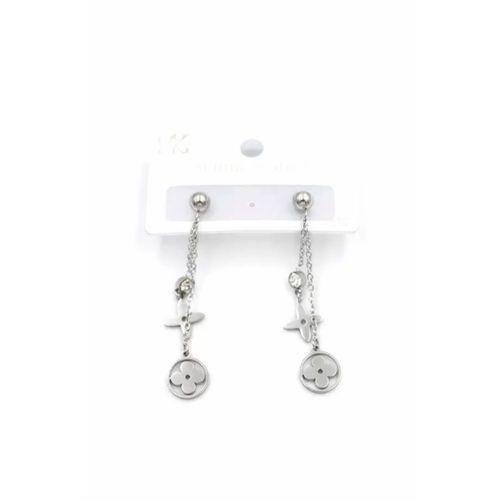 Sallantılı VC Yonca  Küpe - Gümüş