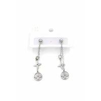 Sallantılı VC Yonca  Küpe - Gümüş