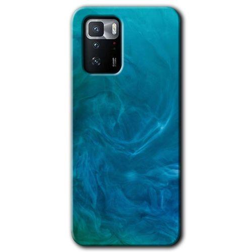 Poco x3 GT Kılıf Baskılı Kapak - Mavi Aura +Tam Kaplayan Mat Seramik