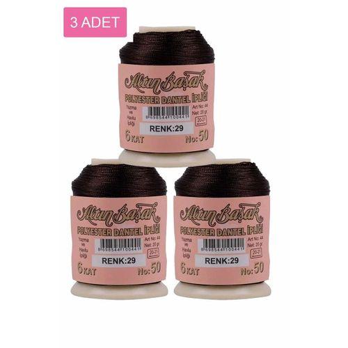 3 Adet Altınbaşak Oya ve Dantel İpi 20 gr - Royaleks - No: 029