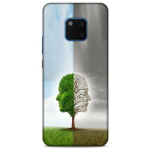 Huawei Mate 20 Pro Kılıf Depresyon (35) Fit Design Kılıf Toz Pembe Lacivert