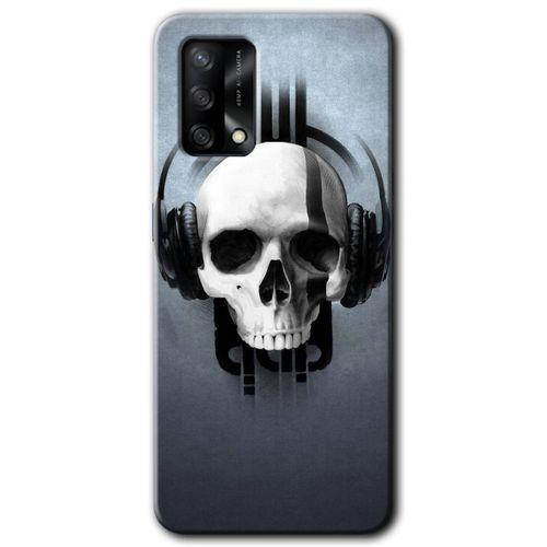 Oppo A74 HD Baskılı Kılıf + 9D Tam Ekran Koruyucu - Müzik Kurukafa