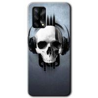 Oppo A74 HD Baskılı Kılıf + 9D Tam Ekran Koruyucu - Müzik Kurukafa