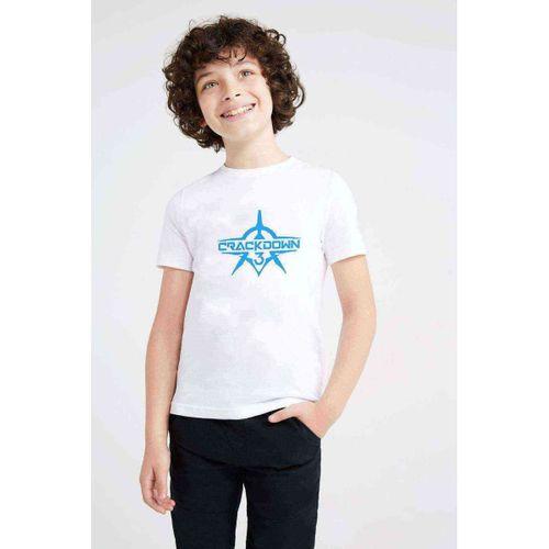 Crackdown 3 - Logo Baskılı Unisex Çocuk Beyaz t-shirt