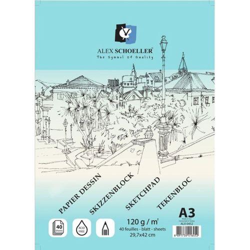 ALEX A3 120 gram 40 Yaprak ESKİZ SPİRALLİ BLOK (ALEX-0452 )