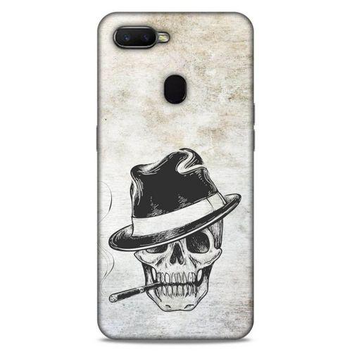 Lopard Oppo Ax7 Uyumlu Kılıf Tattoo's (24) Darbe Emici Kılıf Şapkalı İskelet