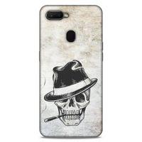 Lopard Oppo Ax7 Uyumlu Kılıf Tattoo's (24) Darbe Emici Kılıf Şapkalı İskelet