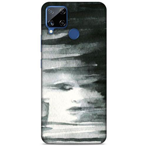 Oppo Realme C15 Kılıf Depresyon (13) Silikon Kap Mor Turuncu