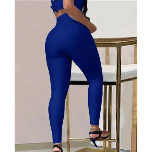 Kadın Yüksek Bel Belden Toka Detaylı Dalgıç Tayt