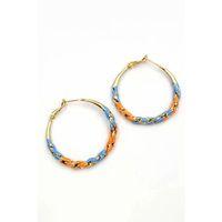 Mineli Halka Küpe - Turuncu