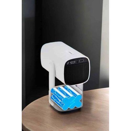 Akıllı Projeksiyon Powerbankli Taşınabilir Sinema Projektörü 4k Hd Kaliteli