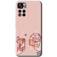 Potkal Hediye Fabrikası Xiaomi Redmi Note 11 Pro Plus 5G Kılıf HD Desen Baskılı Arka Kapak - Meyveli Süt