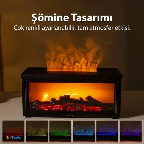 Zhltools A4 Şömine Esintili Aromaterapi Difüzörü Ultrasonik Hava Nemlendici