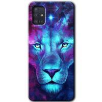 Samsung Galaxy A51 HD Baskılı Kılıf + 9D Tam Ekran Koruyucu - Neon Lion