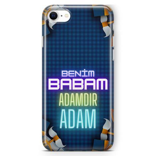 Apple iPhone SE 2020 Kılıf Babalar Günü Hediyesi Arka Kapak Koruma Desenli Full Koruyucu