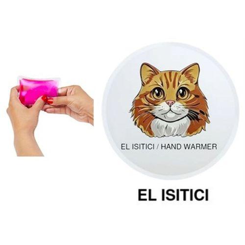 Sıa Kahverengi Kedi Cep Sobası,El Isıtıcı,Sıcak Su Torbası Pvc 10X9,5Cm