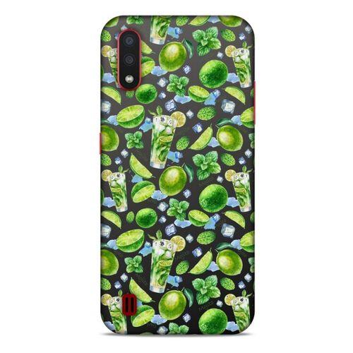 Frutix Lime 01 Samsung Galaxy A01 Kılıf Desenli Silikon