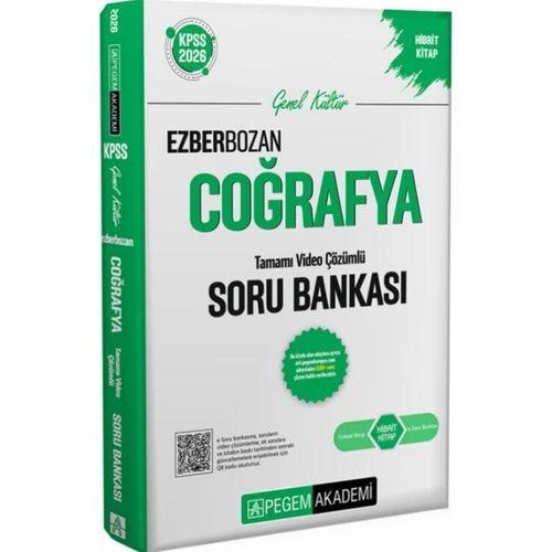 2026 KPSS Genel Yetenek Genel Kültür Ezberbozan Coğrafya Tamamı Video Çözümlü Soru Bankası Pegem Yayınları