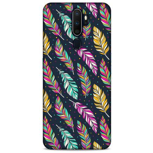 Oppo A5 2020 Kılıf Desenli Özel Seri Tüyler (47) Crystal Flex Kılıf