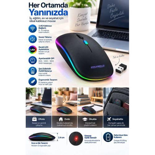 Ofis Ev Okul Kullanımına Uygun Şarjlı Kablosuz Mouse