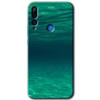 MRCİLETİSİM Huawei Y9 Prime 2019 Kılıf HD Desen Baskılı Arka Kapak + Temperli Cam - Derin Deniz