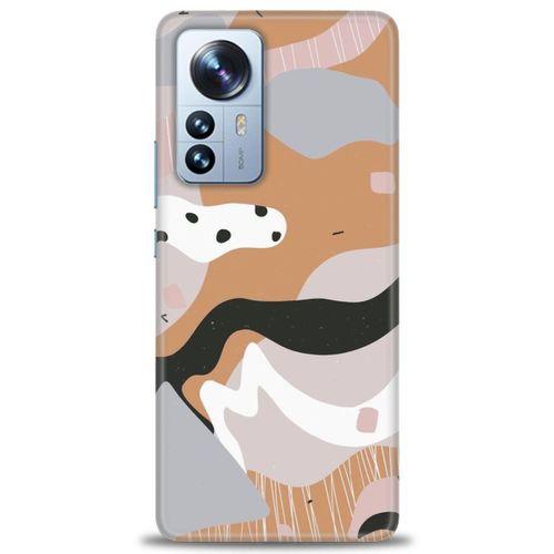 Xiaomi Poco X5 Pro Kılıf HD Baskılı Kılıf - Kahve Beyaz + Tam Ekran Koruyucu