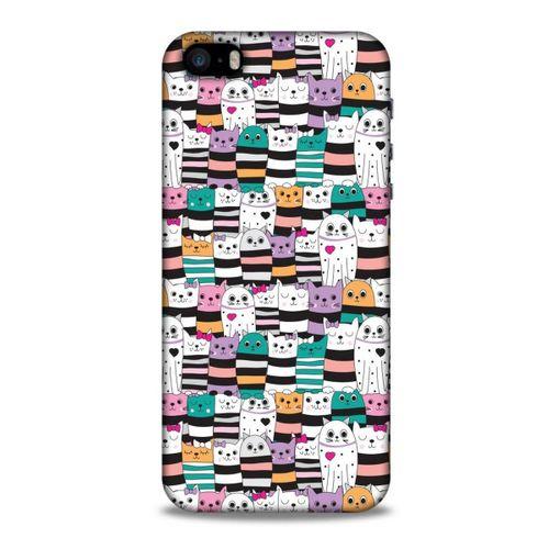 Lopard Apple Iphone 5S Uyumlu Kılıf Kediler (6) Silikon Kılıf Karışık Renkli