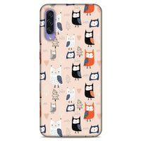 Baykuşlar (25) Desenli Silikon Kapak Telefon Kabı Samsung Galaxy A50s Kılıf