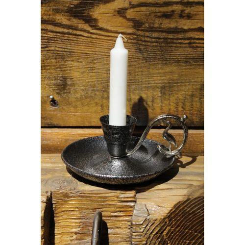 Metal Nostalji Mumluk & El Şamdanı Kendinden Iğneli Mum Hediyeli Gümüş Turna2623-5