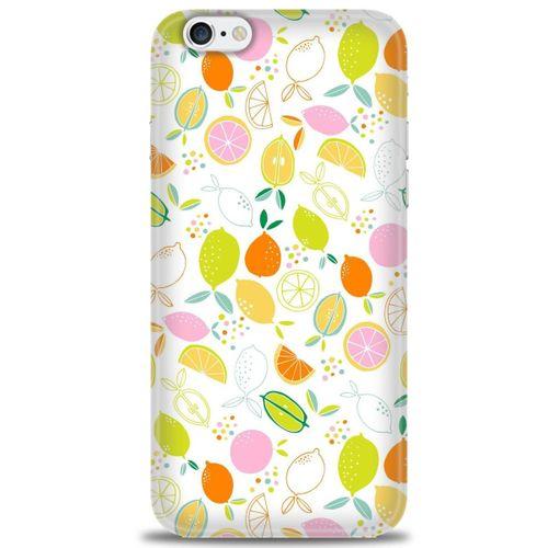 iPhone 6 Plus Kılıf HD Baskılı Kılıf - Renkli Limonlar + Tam Ekran Koruyucu