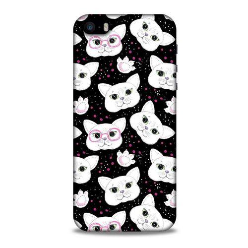 Lopard Apple iPhone SE Uyumlu Kılıf Kediler (30) Silicone Case Patiler