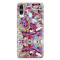 Samsung Galaxy A60 Kılıf Sevgili Doodle Arka Kapak Koruma Desenli Full Koruyucu