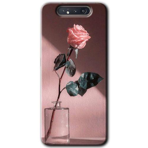 Potkal Hediye Fabrikası Samsung Galaxy A80 Kılıf HD Desen Baskılı Arka Kapak - Retro Gül