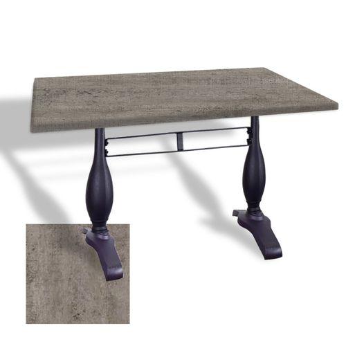 Dockers Çipa 3011 Döküm Ayak Masa 70x120 cm - (Werzalit, Wermodin ve Allzalit Tabla) - Kahve Oxid