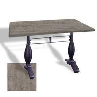 Dockers Çipa 3011 Döküm Ayak Masa 70x120 cm - (Werzalit, Wermodin ve Allzalit Tabla) - Kahve Oxid