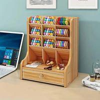 Bölmeli Ve Çekmeceli Ahşap Organizer