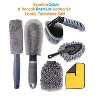 Sepetinegelsin 6 Parçalı Premium Araba Ve Lastik Temizleme Seti