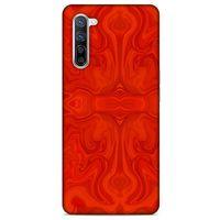 Mermer Desenli (39) Tema Liquid Crystal Kılıf Falu Kırmızı Oppo Reno 3 Pro 5g Kılıf