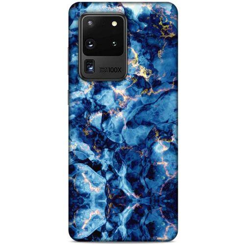 Mermer Desenli (26) Tema Tpu Silikon Kılıf Parliament Mavi Samsung Galaxy S20 Ultra Kılıf
