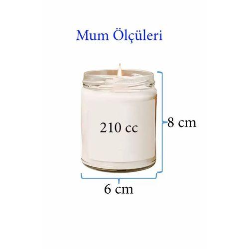 Doğal Özel Seri Kokulu Dekoratif Kavanoz Mum 210 cc - Mango Esansı - RYL