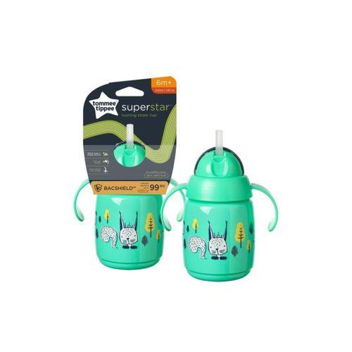tommee tippee Superstar Kolay Içim Pipetli Alıştırma Bardağı Yeşil 300 Ml