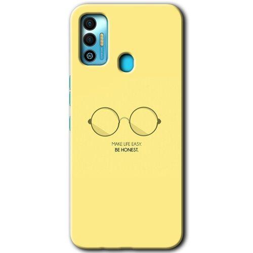 MRCİLETİSİM Tecno Spark 7T Kılıf HD Desen Baskılı Arka Kapak+Temperli Cam - Be Honest